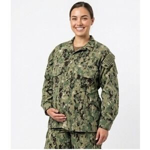 US Navy NWU Type III Maternity Blouse Seabees AOR2 Camo Small Regular USA‎ Made